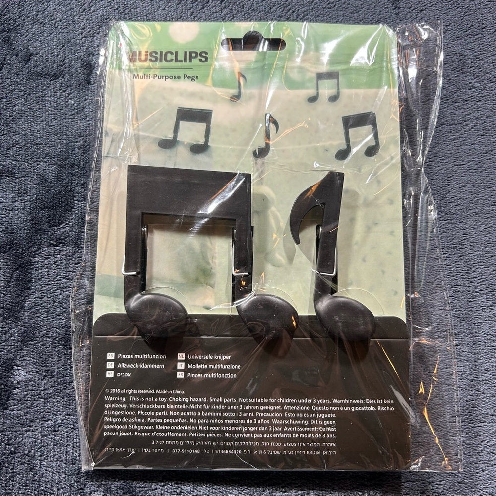 Black Music Note Clips - Picture 3 of 7
